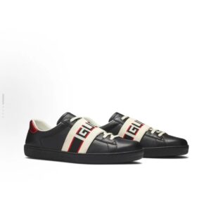 gucci ace embroidered low top sneakers black