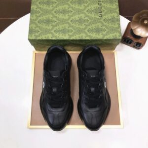 gucci rhyton clunky sneakers black white