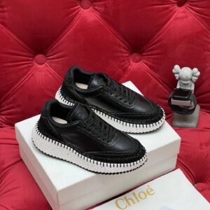 chloe black casual sneakers