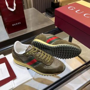 gucci re motion sneakers olive