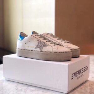 golden goose hi star sneakers blue tail