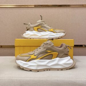 fendi flow cowhide sneakers beige