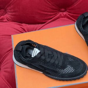 hermes jet suede mesh sneakers black