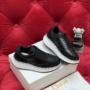 chloe black casual sneakers