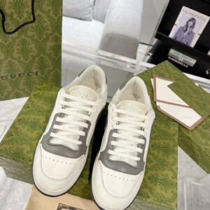 gucci lido mac80 sneakers white gray