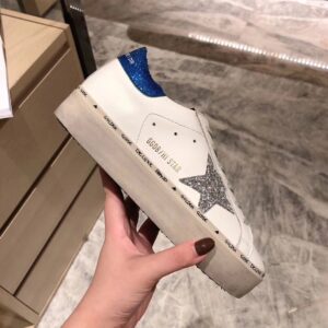 golden goose hi star sneakers blue tail