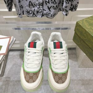 gucci re web sneakers white green