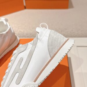 hermes jet suede sneakers white