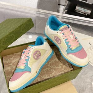 gucci lido mac80 sneakers white blue