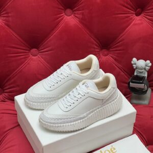 chloe white casual sneakers