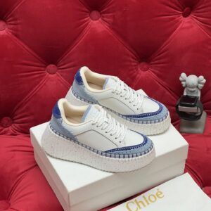 chloé platform sneakers white