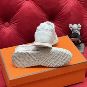 hermes jet suede mesh sneakers white