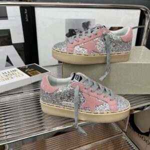 golden goose hi star sneakers glitter pink