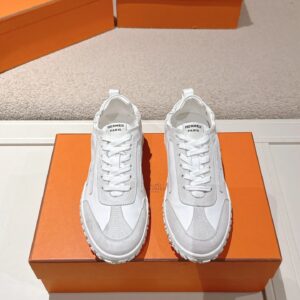hermes jet suede sneakers white