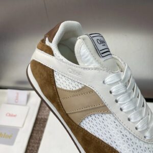 chloe low top sneakers white brown