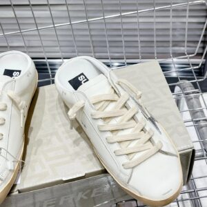 golden goose superstar sabot yellow silver