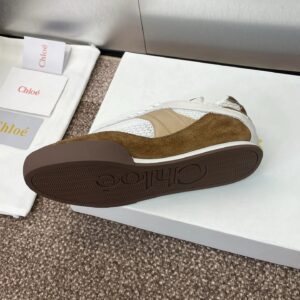 chloe low top sneakers white brown
