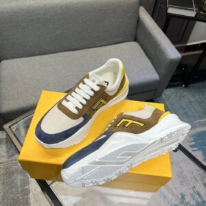 fendi flow men's fashion sneakers yellow