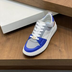 ferragamo napa leather sneakers blue white