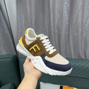 fendi flow men's fashion sneakers yellow
