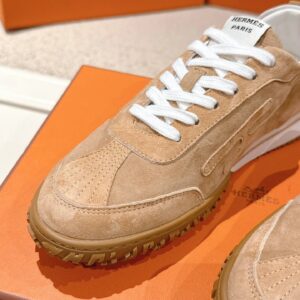 hermes jet suede sneakers beige