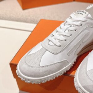 hermes jet suede sneakers white