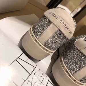 golden goose hi star sneakers glitter silver