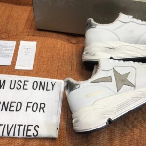 golden goose running sneakers white