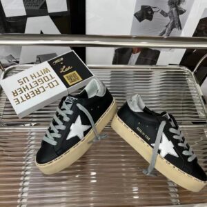 golden goose hi star sneakers black silver