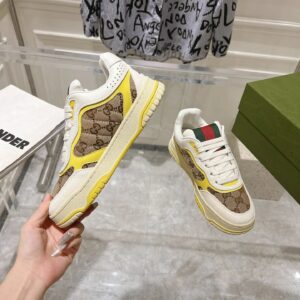 gucci re web sneakers white yellow
