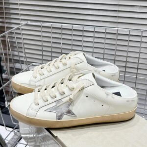 golden goose superstar sabot yellow silver