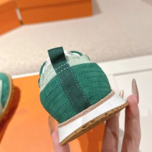 hermes jet suede sneakers green
