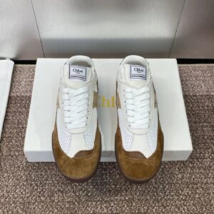 chloe low top sneakers white brown