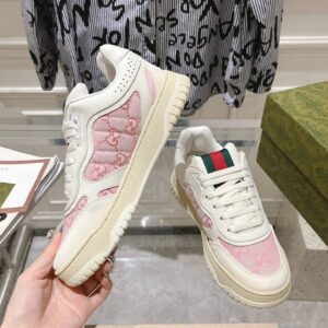 gucci re web sneakers white pink