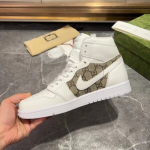 nike x air gucci premium sneakers white