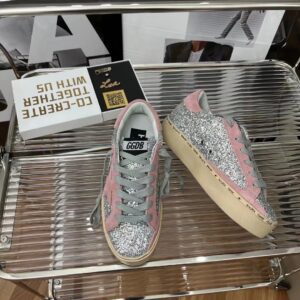 golden goose hi star sneakers glitter pink