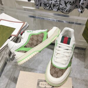 gucci re web sneakers white green