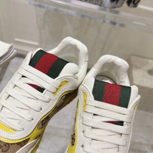 gucci re web sneakers white yellow