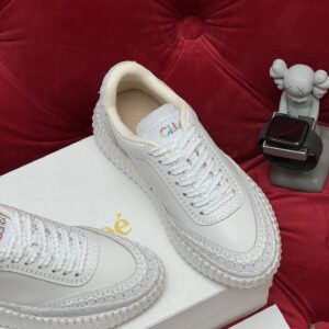chloe white casual sneakers
