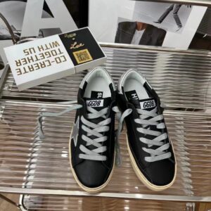 golden goose hi star sneakers black silver