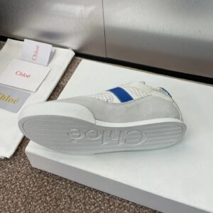 chloe white blue sneakers