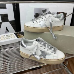golden goose hi star sneakers silver