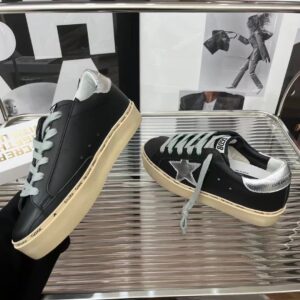 golden goose hi star sneakers black silver