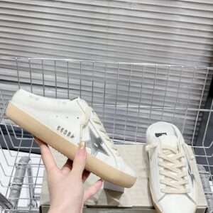 golden goose superstar sabot yellow silver