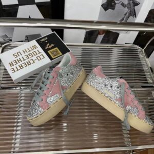 golden goose hi star sneakers glitter pink