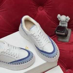 chloé platform sneakers white
