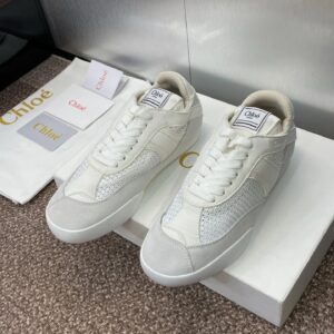 chloe white leather sneakers