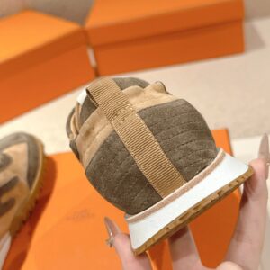 hermes jet suede sneakers dark brown