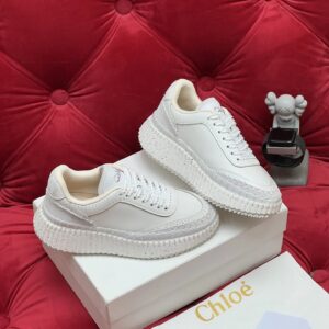 chloe white casual sneakers