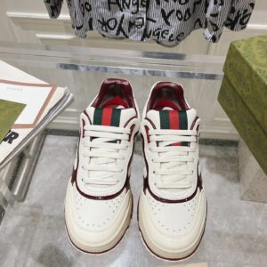 gucci re web sneakers white red